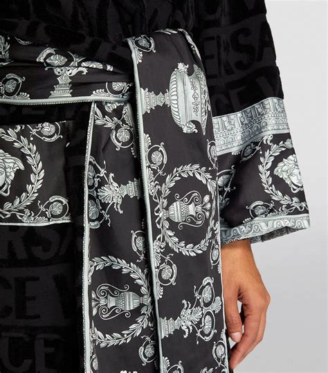 black versace robe|versace baroque robe.